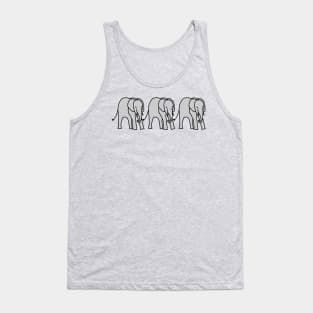 Three Baby Elephants Tank Top